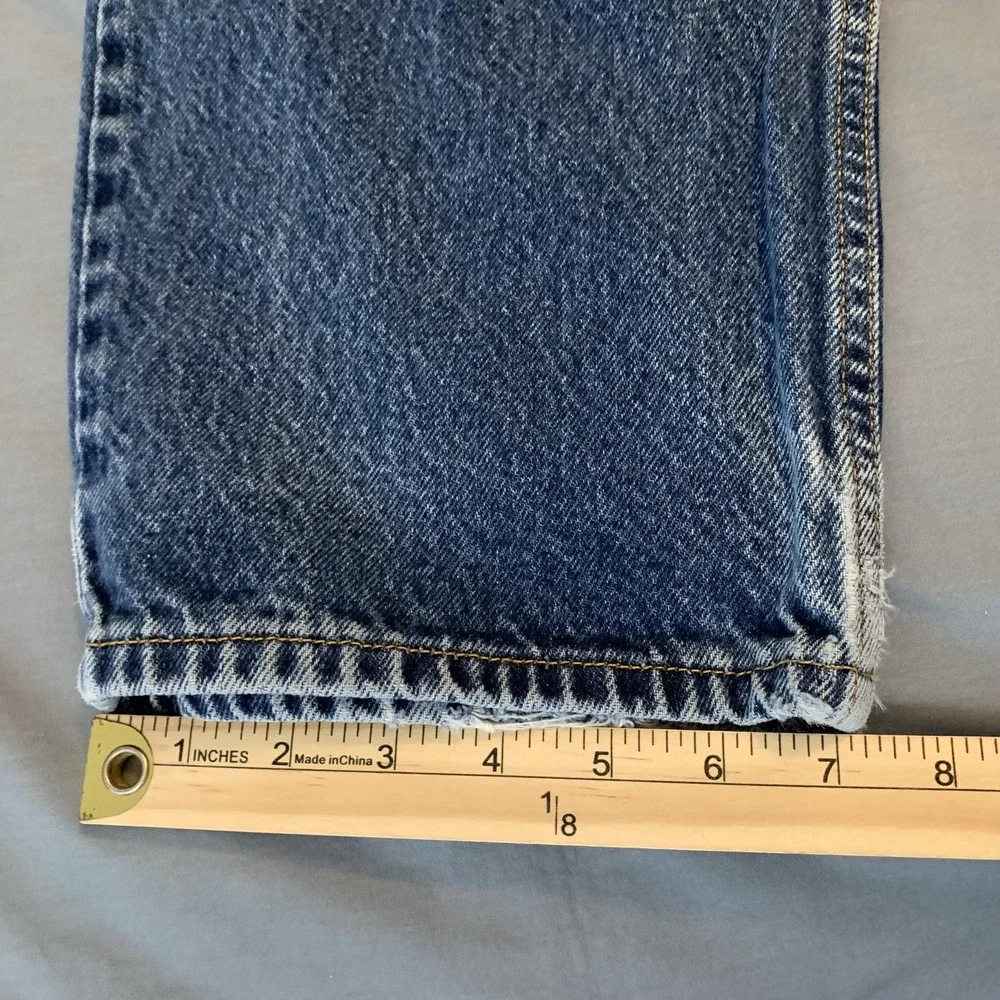 Levis 550 Jeans Mens 35x29 Blue Relaxed Fit‎ Tapered Leg Denim Distressed Pants